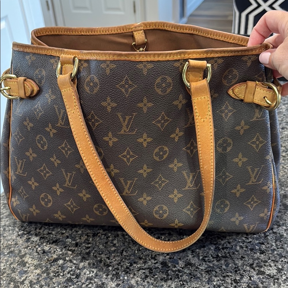 Louis Vuitton Brown and Tan Monogram Handbag